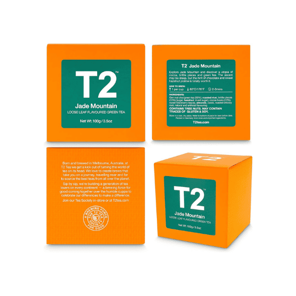 T2 Jade Mountain Green Tea 100g Loose Leaf in Box Perfectly Balanced Green Tea