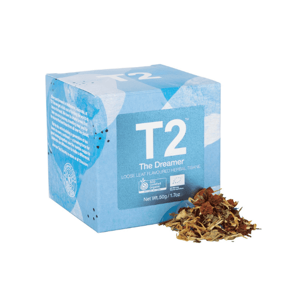 T2 Tea The Dreamer 50g Loose Leaf Tea in a Feature Cube for a Blissful Brew