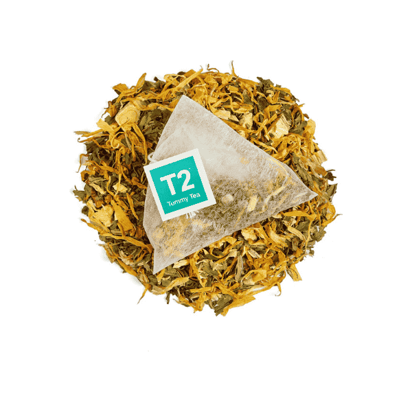 T2 Tea Tummy Tea 25 Herbal Tea Bags in Icon Tin for Stomach Soothing & Comfort