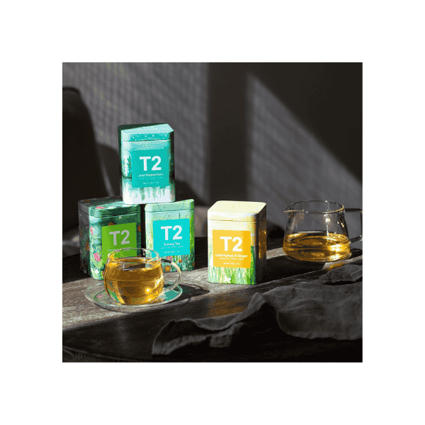 T2 Tea Tummy Tea 25 Herbal Tea Bags in Icon Tin for Stomach Soothing & Comfort