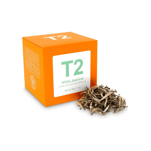 T2 Tea White Jasmine 50g Loose Leaf with Silver Needles Sweet Jasmine