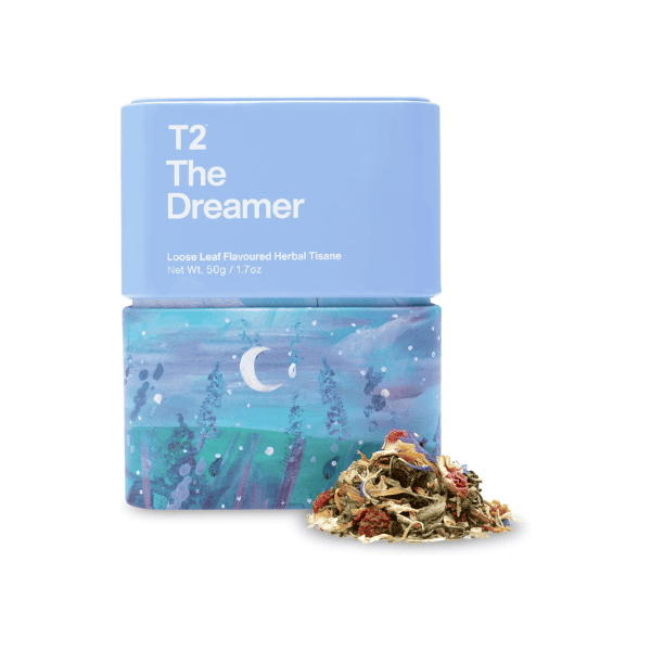 T2 The Dreamer Herbal Tea 50g Loose Leaf in Icon Tin for a Peaceful Night’s Sleep