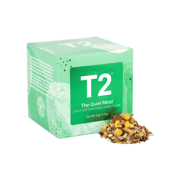 T2 The Quiet Mind Loose Leaf 50g Tea in Feature Cube for Relaxation