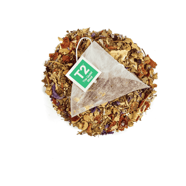 T2 The Quiet Mind 60g Teabags for Relaxation & Focus in Feature Cube