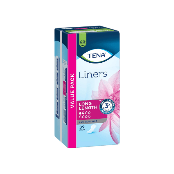 TENA Incontinence Liners Long Length Light Absorbency 39 Count