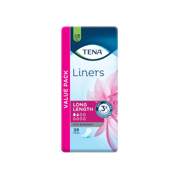 TENA Incontinence Liners Long Length Light Absorbency 39 Count