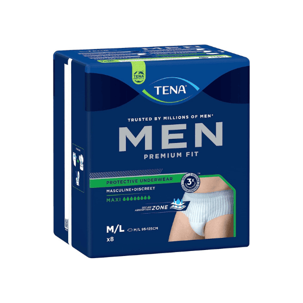 TENA MEN Protective Underwear Maxi 8 Pack Heavy Incontinence Protection with Premium Comfort