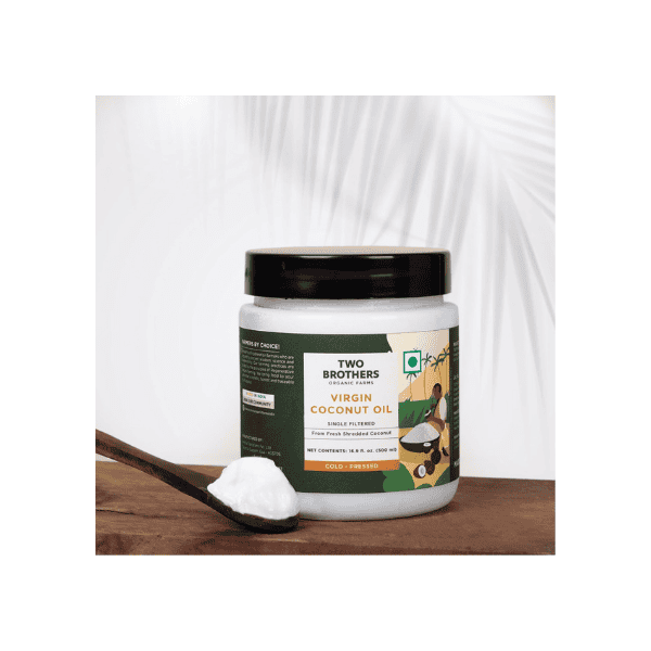 Two Brothers Organic Extra Virgin Coconut Oil 500ml – Cold Pressed & All-Purpose