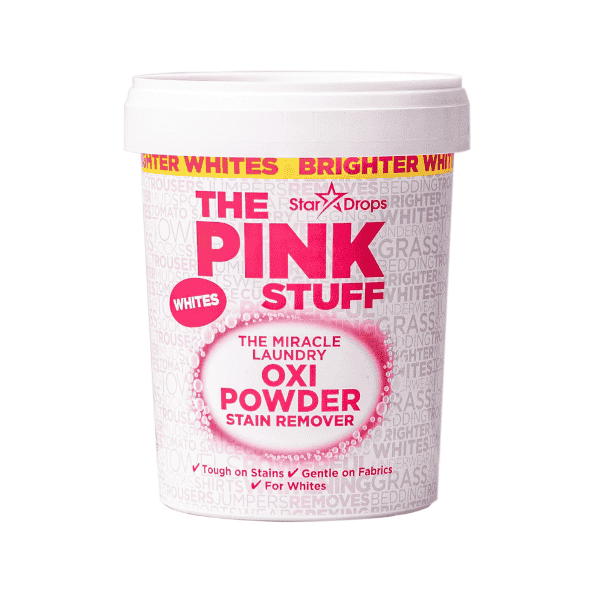 The Pink Stuff Oxi Powder Powerful Stain Remover for Whites 1kg