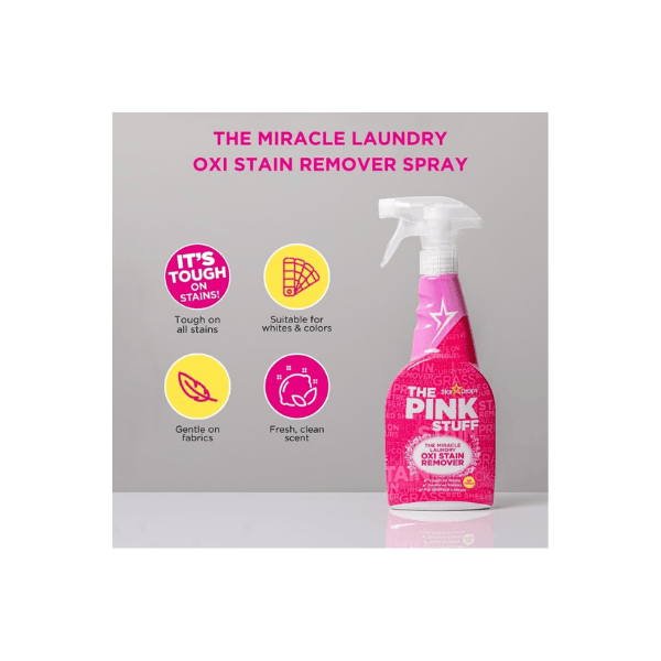 The Pink Stuff Stain Remover Spray 500ml for Ultimate Stain Removal Power