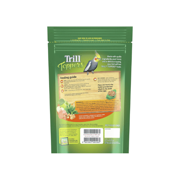 Trill Toppers Premium Bird Treats 20-Pack of Millet Seed Disks with Healthy Toppings for Pet Birds