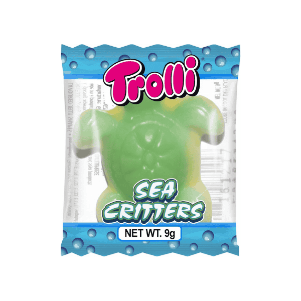 Trolli Sea Critters 60 Count Pack of 9g Delicious Mixed-Fruit Gummies