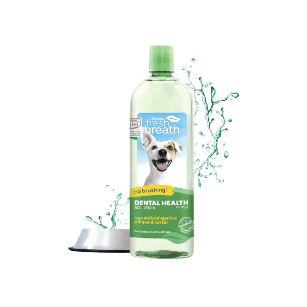 TropiClean Fresh Breath Dental Health Water Additive for Dogs 1L No Brushing Required