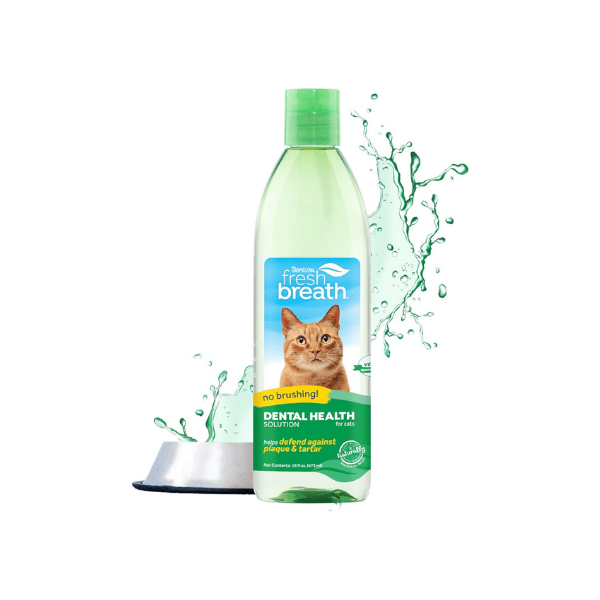 TropiClean Fresh Breath Dental Health Water Additive for Cats 473mL Easy Oral Care