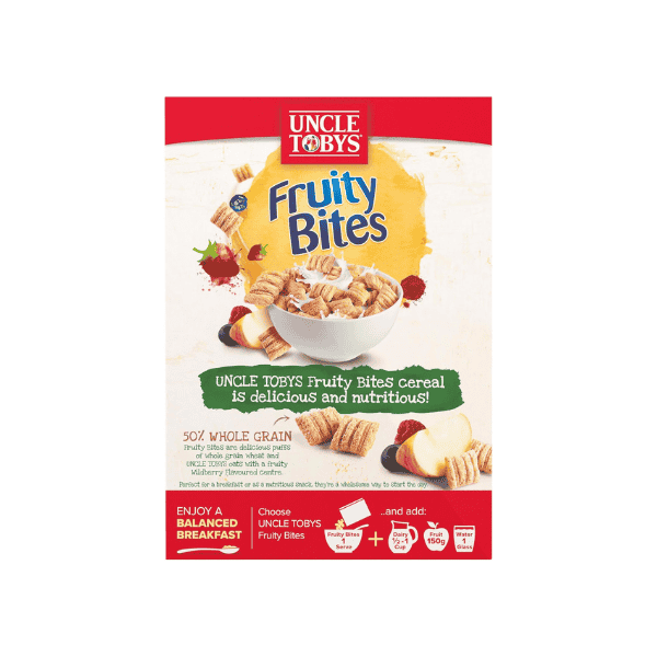 UNCLE TOBYS Fruity Bites Wildberry Cereal Perfect for Breakfast 500g