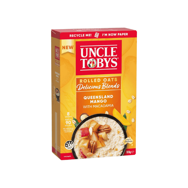 Uncle Tobys Oats Delicious Blends Mango & Macadamia Porridge 320g