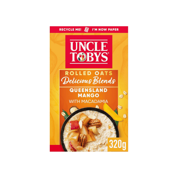 Uncle Tobys Oats Delicious Blends Mango & Macadamia Porridge 320g