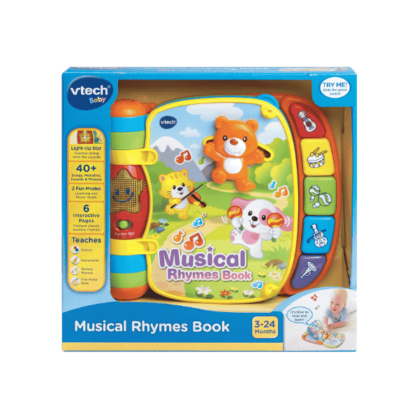 VTech 166703 Multi Color Musical Rhymes Book for Babies