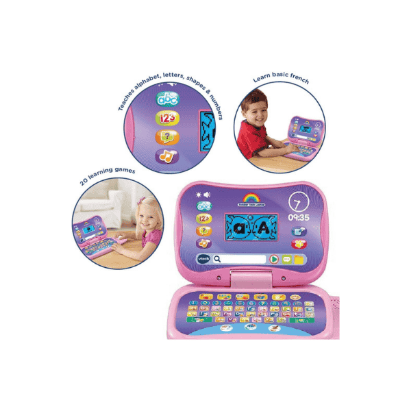 VTech 524853 Toddler Tech Laptop Pink Educational Laptop for Kids