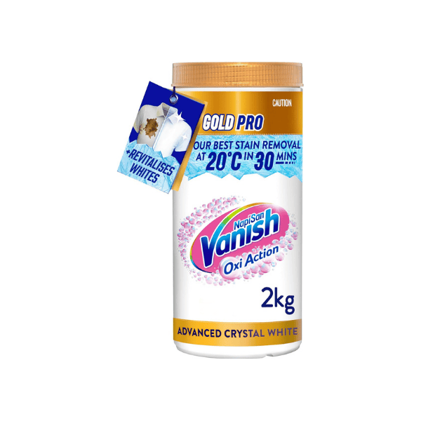 Vanish NapiSan Gold Pro Oxi Action Powder 2kg Superior Cleaning for Tough Stains