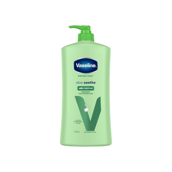 Vaseline Aloe Soothe Body Lotion 750ml  Smooth Soothing Moisture for Soft Skin