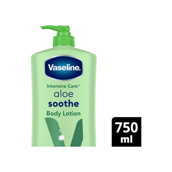 Vaseline Aloe Soothe Body Lotion 750ml  Smooth Soothing Moisture for Soft Skin