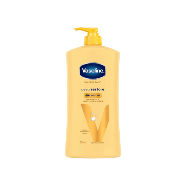 Vaseline 750ml Deep Restore Body Lotion Intensive Moisturization for Dry Skin Relief