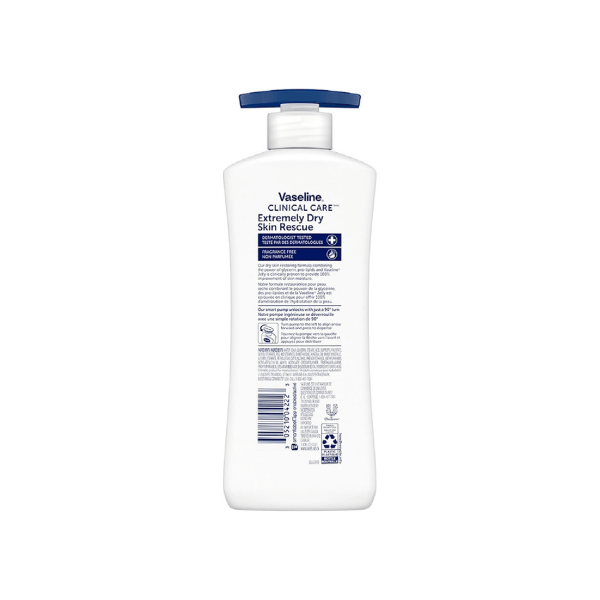 Vaseline Dry Skin Rescue Body Lotion 400 ml Fast-Absorbing & Long-Lasting Hydration