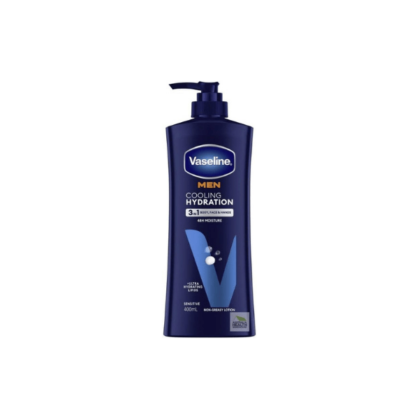 Vaseline Men's 3-in-1 Cooling Hydration Lotion 400ml For Soft Refreshed Skin Everywhere