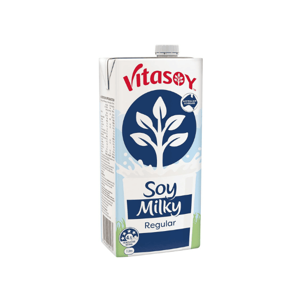 Vitasoy Milky Regular Long Life Soy Milk 1L (12 Pack) Creamy Healthy Dairy-Free Alternative