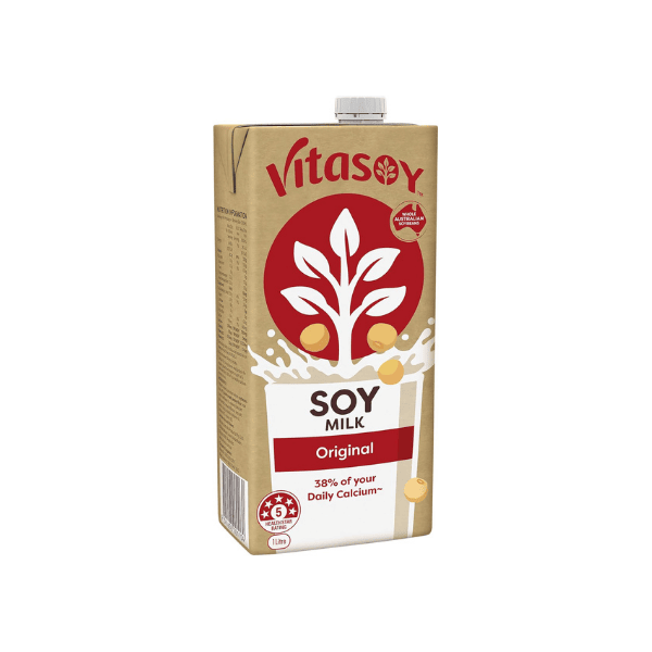 Vitasoy Original Long Life Soy Milk 1L - Creamy Dairy-Free Soy Milk Alternative