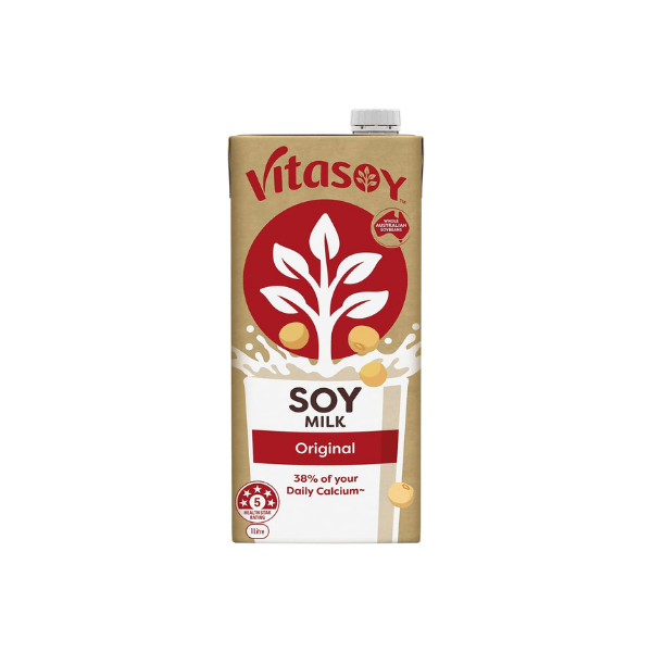 Vitasoy Original Long Life Soy Milk 1L - Creamy Dairy-Free Soy Milk Alternative