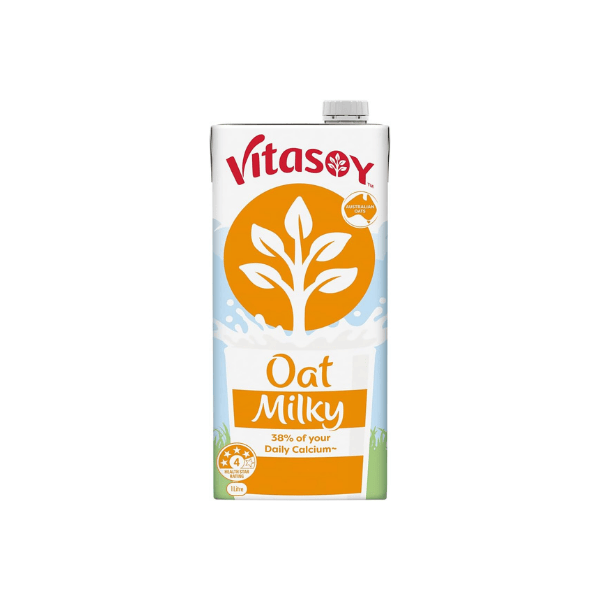 Vitasoy UHT Oat Milky 1L (12 Pack) - Creamy Dairy-Free Oat Milk Alternative