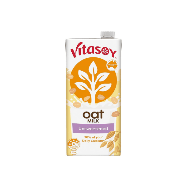 Vitasoy Unsweetened Long Life Oat Milk 1L - Healthy Plant-Based Dairy Alternative