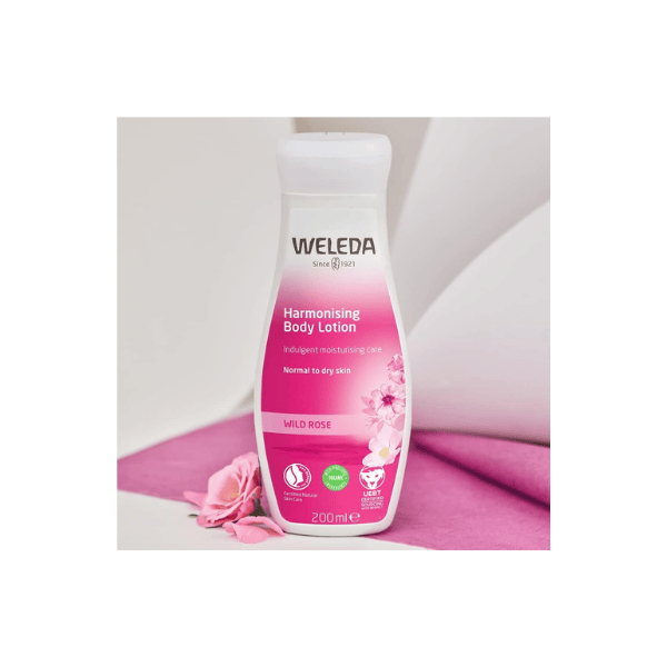 WELEDA Wild Rose Harmonizing Body Lotion 200ml Nourishing Lotion for Soft Radiant Skin