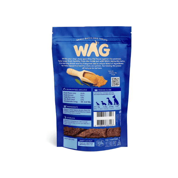 Wag Kangaroo Jerky Dog Treats 10 Pieces to Boost Healthy Immune Function