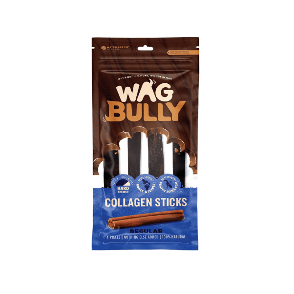 Wag Collagen Sticks 4Pack Natural Dog Chews Long Lasting Treats for Boredom Busting