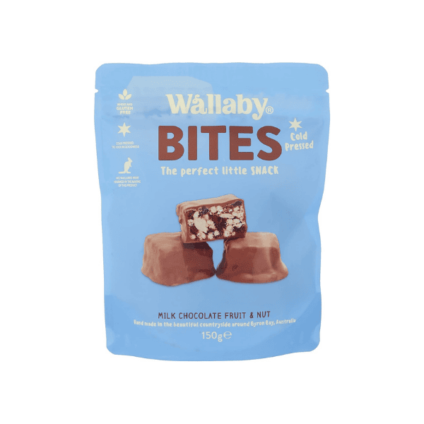 Wallaby Bites Fruit & Nut Milk Chocolate 150g A Perfect Blend of Chocolate Fruit & Nuts