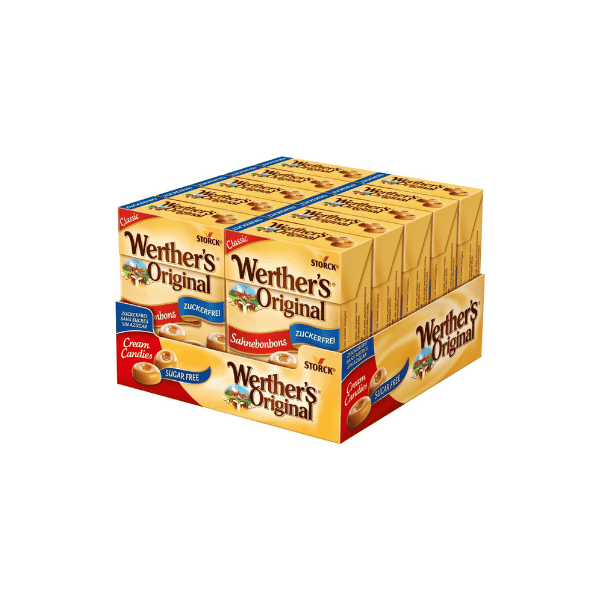 Werther's Original Cream Candies No Sugar Added Multipack 10 Boxes of 42g Each