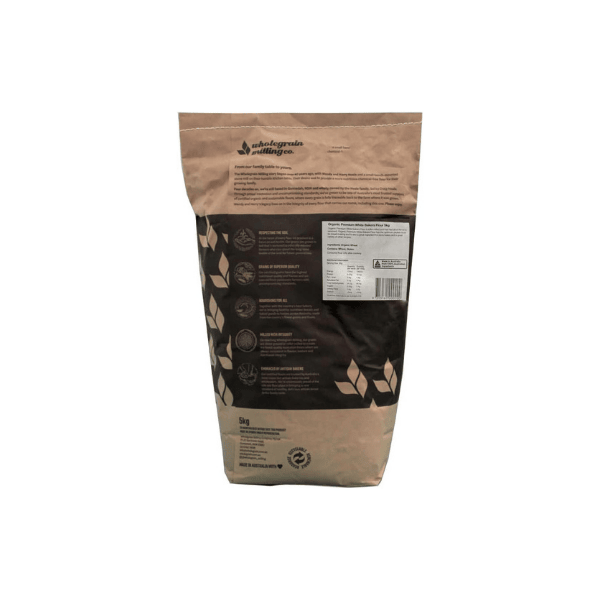 Organic White Bakers Flour 5Kg – 12% Protein Ideal for Bread Pizza & Pasta