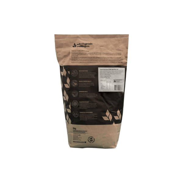 Organic Stoneground White Spelt Flour 5kg – Nutrient-Dense Wholegrain Flavor