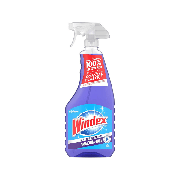 Windex Ammonia-Free Cleaner Spray for Windows & Glass 500 ml Crystal Rain Scent