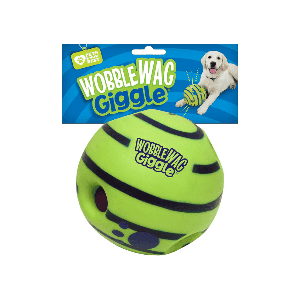 Wobble Wag Giggle Ball  Fun Interactive Dog Toy in Green Perfect for Playtime