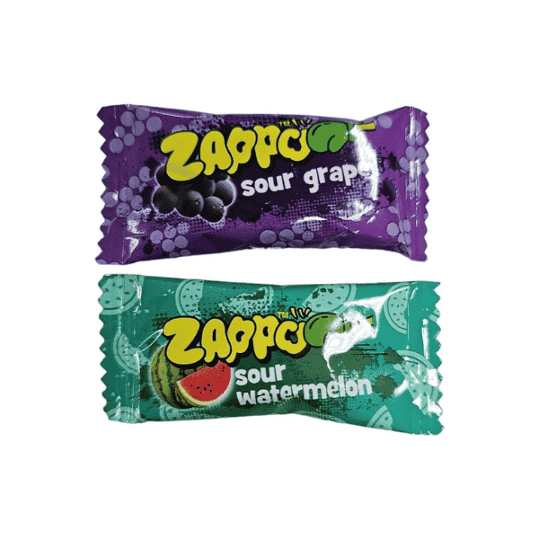 ZAPPO Grape & Watermelon Sour Flavour Chews A 150g Taste Sensation