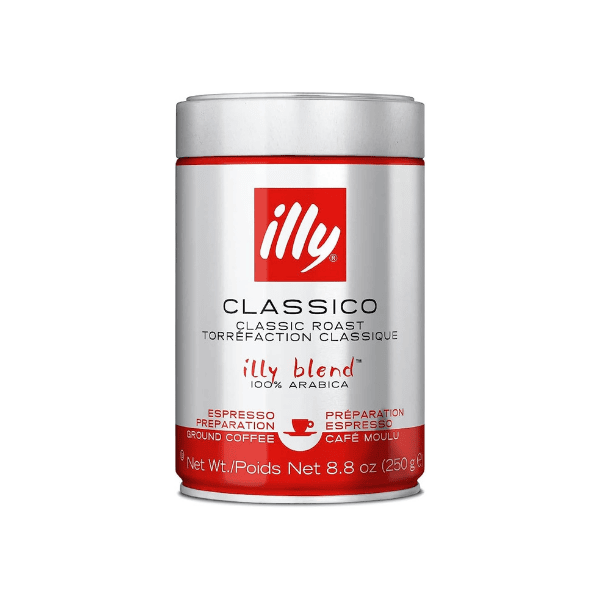 illy Classico Espresso 100% Arabica Medium Roast Ground Coffee 250 g for Espresso