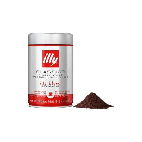 illy Classico Espresso 100% Arabica Medium Roast Ground Coffee 250 g for Espresso