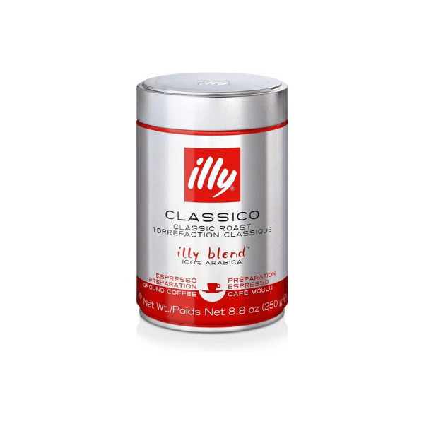 illy Classico Espresso 100% Arabica Medium Roast Ground Coffee 250 g for Espresso